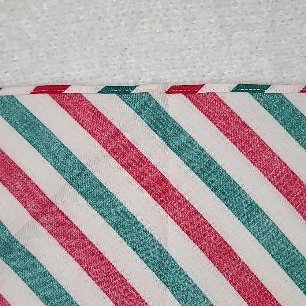 Old Navy Holiday Red/Green Stripe Patterned Flannel Bandana Pets (Cat/Dog) NWT